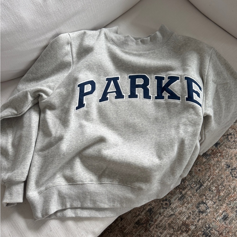 PARKE mockneck grey/blue- size large/XL